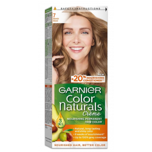 GARNIER COLOR NATURALS 7 BLONDE — NOURISHING CREAM PERMENANT HAIR COLOR 150 GM
